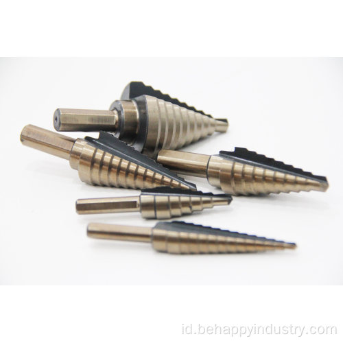 Step Drill Bits Kit dalam kasus aluminium